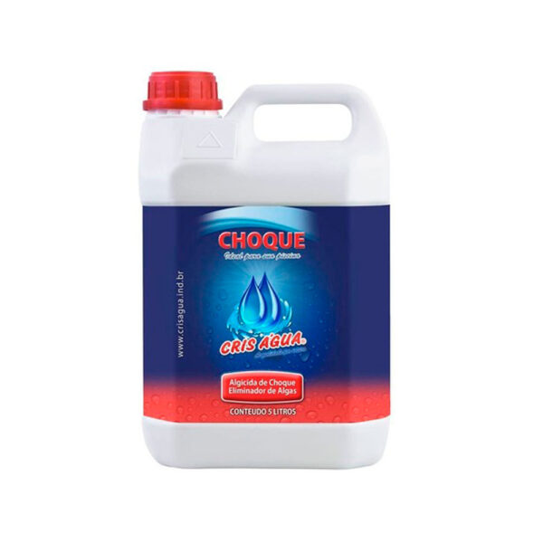 Algicida Choque Piscina Cris Água Elimina Água Verde 5 Litros