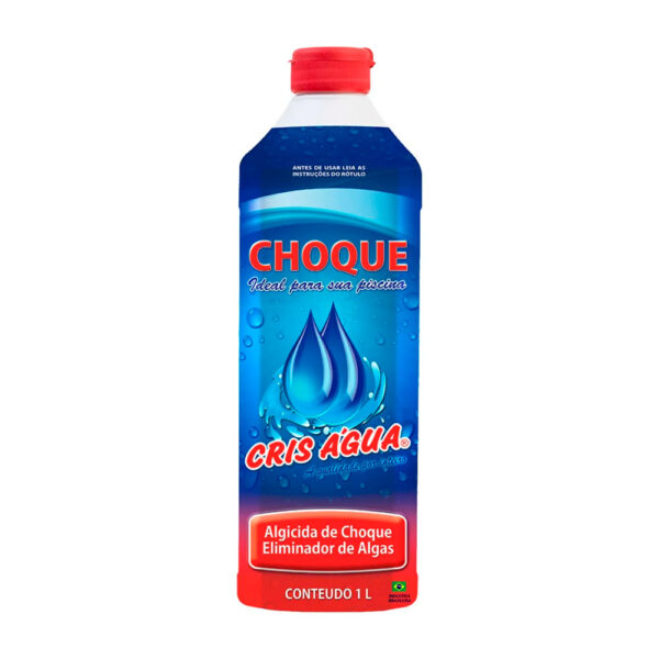 Algicida Choque Piscina Cris Água Elimina Água Verde 1 Litro