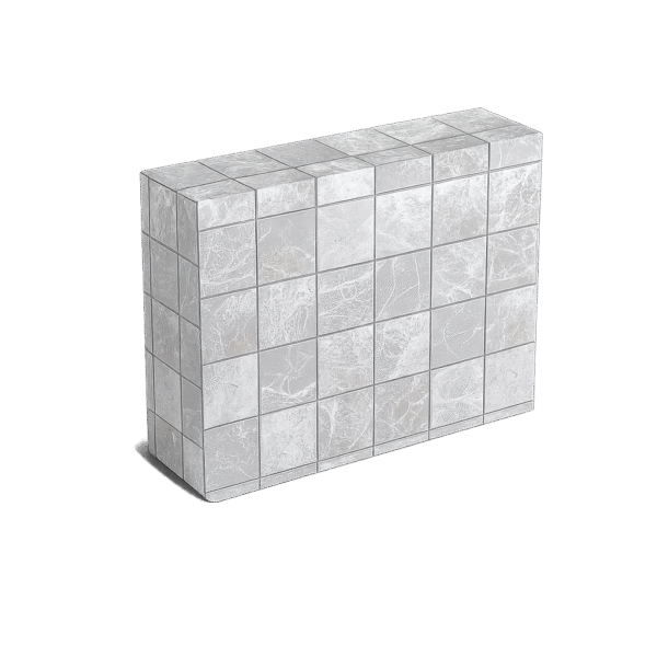 Vinil para Piscina Acqualiner Marmo Carrara Cinza Espessura 0,6 mm Pastilha 10 x 10 cm