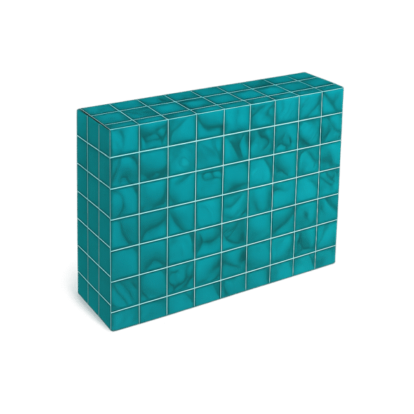 Vinil para Piscina Acqualiner Malibu Verde Espessura 0,6 mm Pastilha 6 x 6 cm