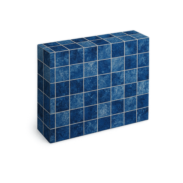 Vinil para Piscina Acqualiner Porto Vecchio Azul Espessura 0,6 mm Pastilha 10 x 10 cm