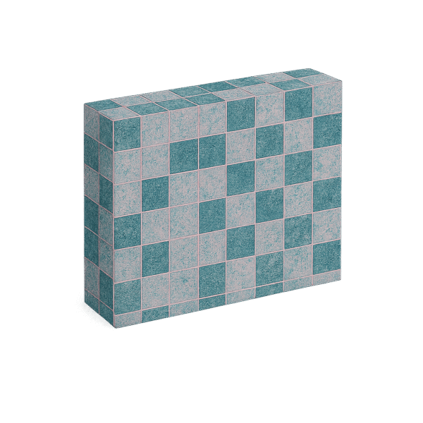 Vinil para Piscina Acqualiner Porto Vecchio Verde Espessura 0,6 mm Pastilha 10 x 10 cm