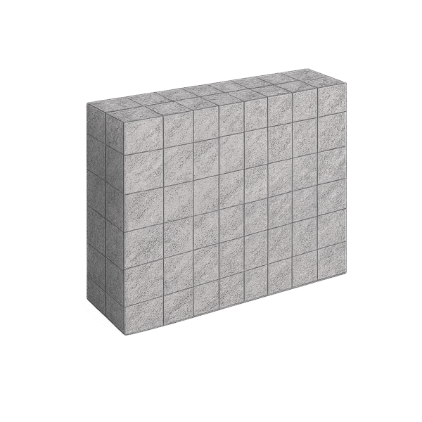 Vinil para Piscina Acqualiner Petra Natural Block Cinza Espessura 0,6 mm Pastilha 10 x 10 cm