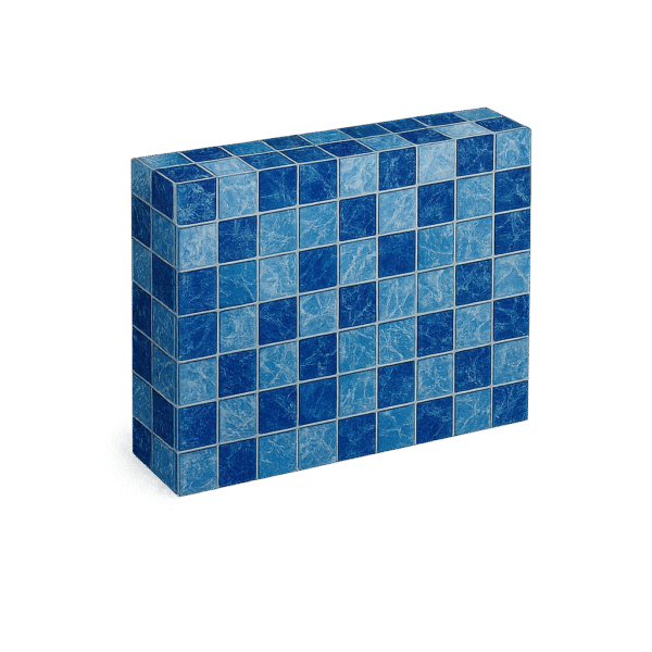 Vinil para Piscina Acqualiner Punta Cana Espessura 0,6 mm Pastilha 5 x 5 cm